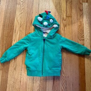 Mini Boden Green Dinosaur Hoodie for Kids, size 4-5, gently used.